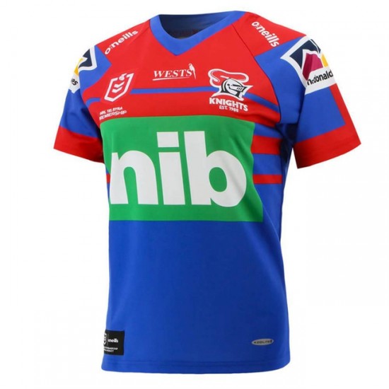 Camisola Newcastle Knights Rugby Equipamento Primeiro 2021 Manga Curta